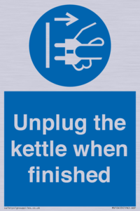 Unplug the kettle when finished